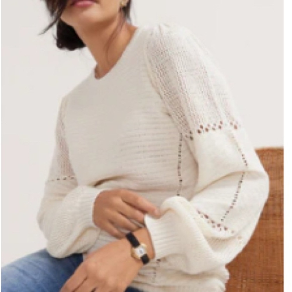 Hatch Maternity Abigail Cream Sweater